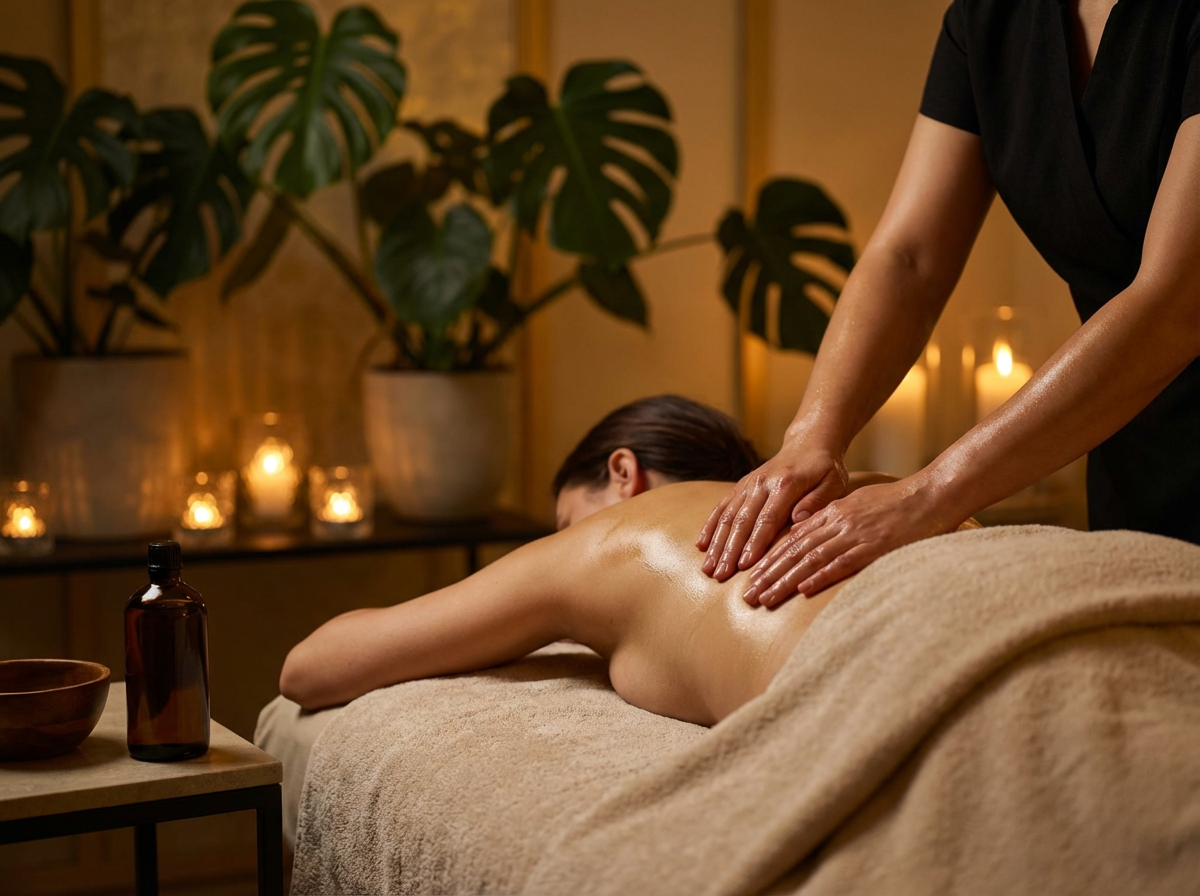 オイルマッサージの実習